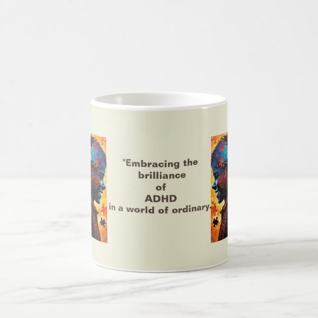Caneca De Café Brilhância do ADHD (Centro)