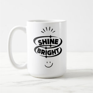 Caneca De Café Brilhante e sorriso"