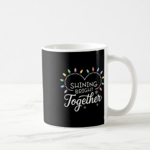 Caneca De Café Brilhante Junto Luzes de Férias Coração Chris