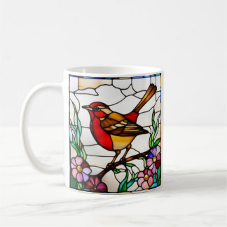 Caneca De Café Brilhante Robin em Vidro Colorido