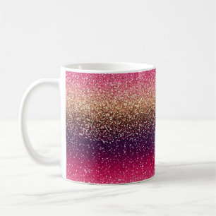 Caneca De Café Brilho Cor-de-rosa Dourado