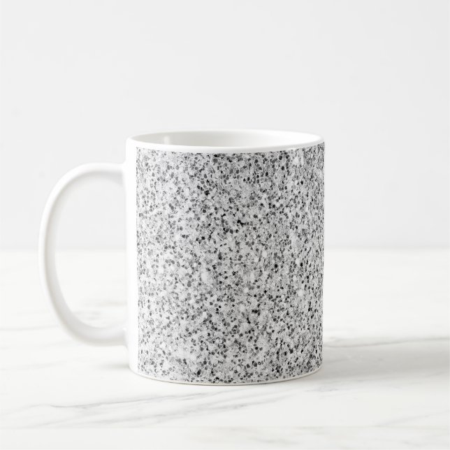 Caneca De Café Brilho de luz cinza prateado (Esquerda)