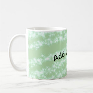 Caneca De Café Brilho de purpurina pastel verde nome texto boho r