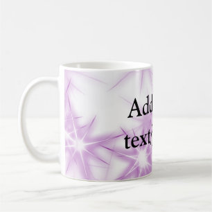 Caneca De Café Brilho de purpurina rosa simples adicionar nome te