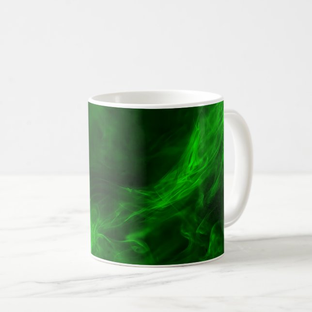 Caneca De Café Brilho de Vapor Esmeralda (Frente Esquerda)