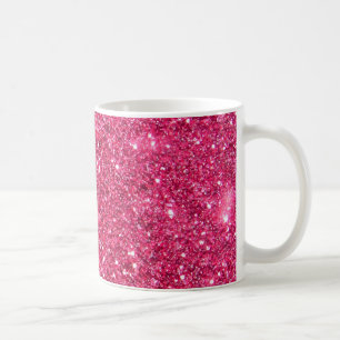 Caneca De Café Brilho do rosa quente do encanto
