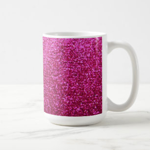 Caneca De Café Brilho do rosa quente do falso