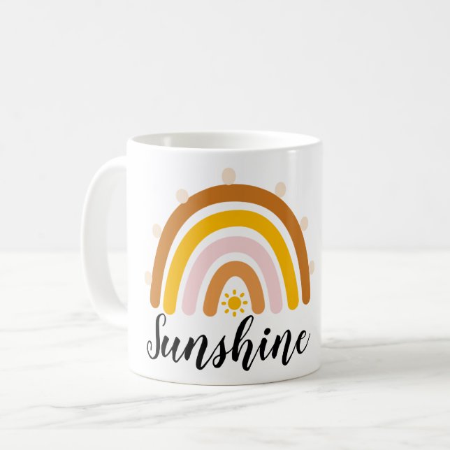 Caneca De Café Brilho do Sol - Arco-íris Brilho do Sol (Frente Esquerda)