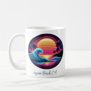 Caneca De Café Brilho do Surf sunset