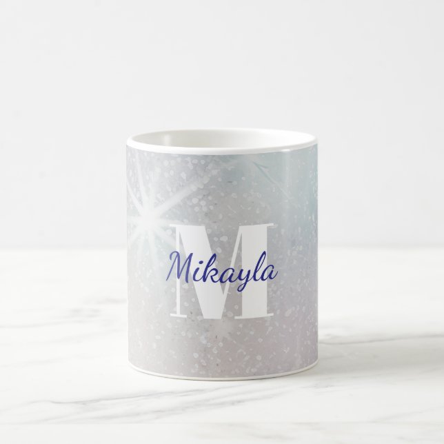 Caneca De Café Brilho Prateado com Estrelas (Centro)