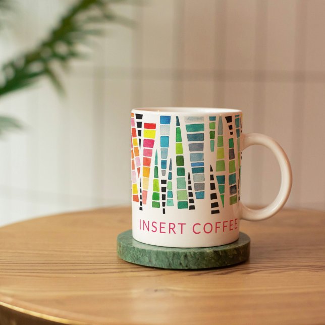 Caneca De Café Brincadeira Dizendo Amantes De Café (Colorfeul Watercolor Coffee Lovers Mug)