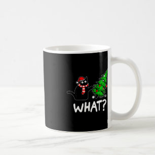 Caneca De Café Brincadeira Negra Negra Empurrando Árvore De Natal