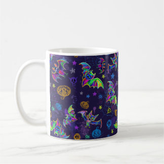 Caneca De Café Brincadeiras coloridas do Dia das Bruxas