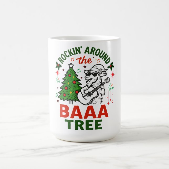 Caneca De Café Brincando em volta da árvore com uma cabra de Nata (Centro)