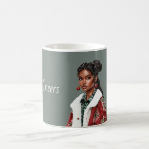 Caneca De Café Brincos de Romã Dama Preta