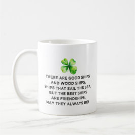 Caneca De Café Brinde de Amizade Irlandesa Trevo de 4 Folhas St P