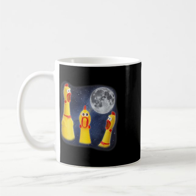 Caneca De Café Brinquedo de Frango de Borracha Lua 3 Uivando Na L (Esquerda)
