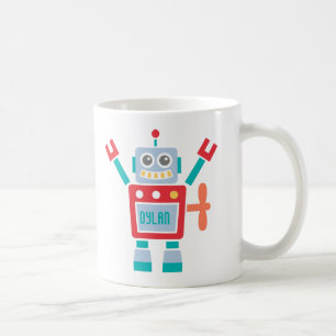 Caneca De Café Brinquedo de Robô Vintage Fofo Para Crianças