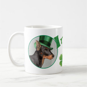 Caneca De Café Brinquedo Manchester Terrier do dia de St Patrick