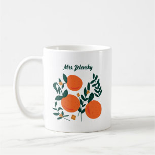Caneca De Café Brisa Laranja Elegante