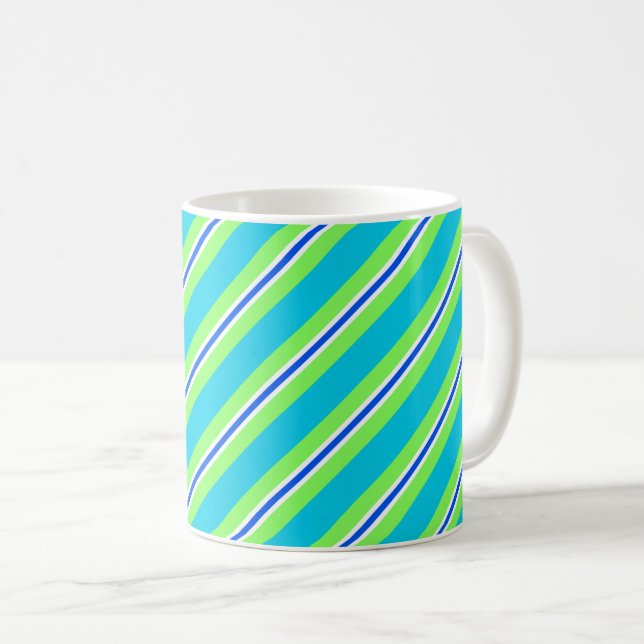 Caneca De Café Brisas, turquesas e verdes limões (Frente Esquerda)