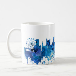 Caneca De Café Bristol England Skyline Blue