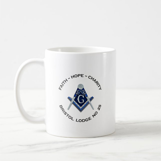 Caneca De Café Bristol Masonic Mug (Esquerda)