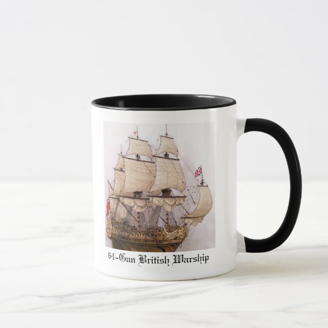 Caneca de café britânica do navio de guerra (Direita)