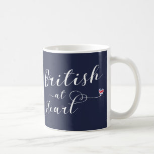 Caneca De Café Britânico em Heart Mug, Reino Excelente