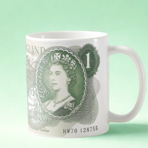 Caneca De Café British Bank Note Mug - 1970 One Pound Note on Mug