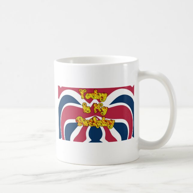 Caneca De Café British Birthday dá Impressão de arte (Direita)