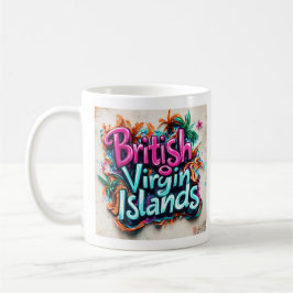 Caneca De Café British V. Islands Grafite Vibes: Arte de Rua