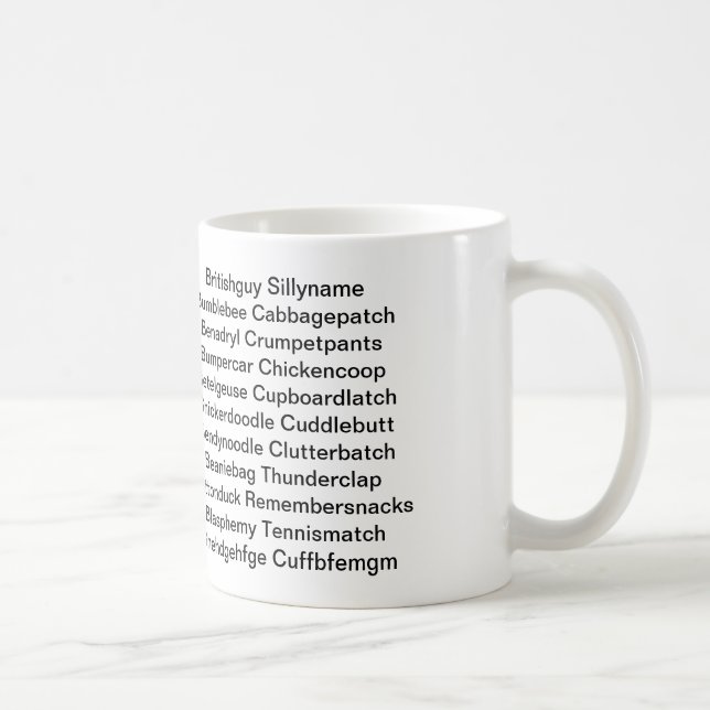 Caneca De Café Britishguy Sillyname, eu significo Benedict (Direita)