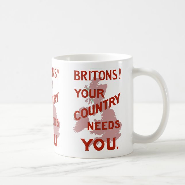 Caneca De Café Britões! Seu país precisa de você (Direita)