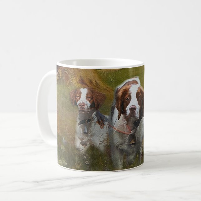 Caneca De Café Brittany Spaniel (Frente Esquerda)