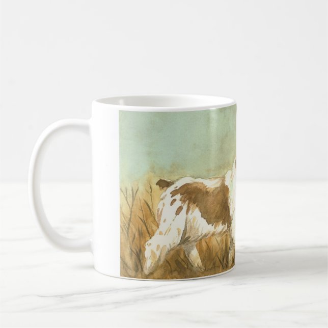 Caneca De Café Brittany Spaniel Dog Art Mug (Esquerda)