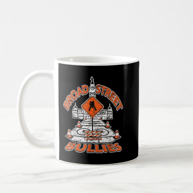 Caneca De Café Broad Street Bullies Philadelphia Orange and Black (Esquerda)