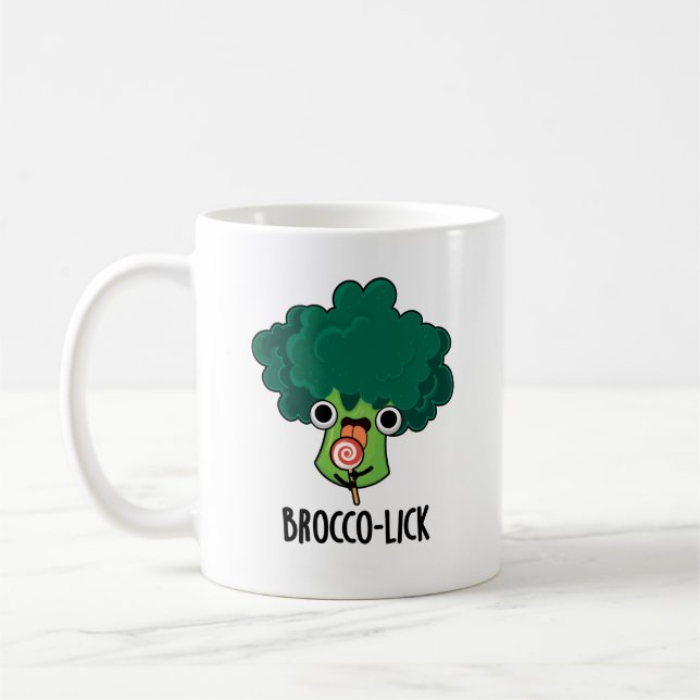 Caneca De Café Brocco lambk Funny Veggie Broccoli Pun (Esquerda)