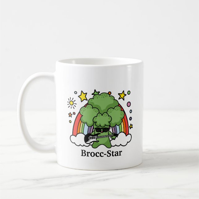Caneca De Café Broccoli verde Brocc, Rock Star (Esquerda)