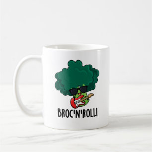Caneca De Café Brock n Roll Funny Veggie Broccoli Pun