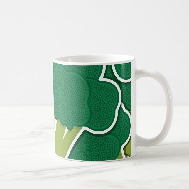 Caneca De Café Brócolis Funky (Direita)