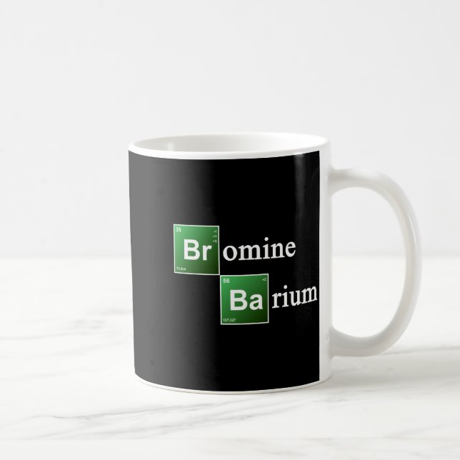 Caneca De Café Bromine And Barium Periodic Table Chemistry Elemen (Direita)
