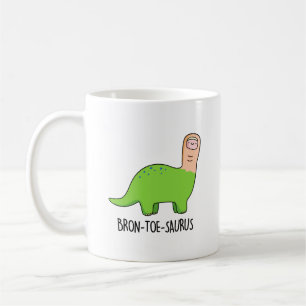 Caneca De Café Bron-toe-saurus Funny Dinossaur Pun