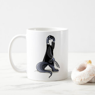 Caneca De Café Brontossauro Vestido Como Filme.