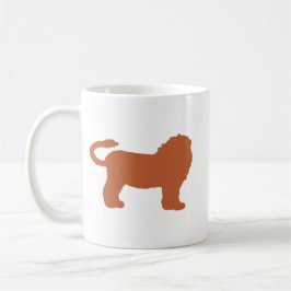 Caneca De Café Bronze Lion Zodiac Silhouette Mug – Warm Leo