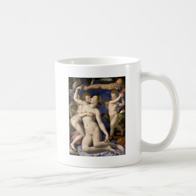Caneca De Café Bronzino: Venus, Cupido, insensatez e tempo (Direita)