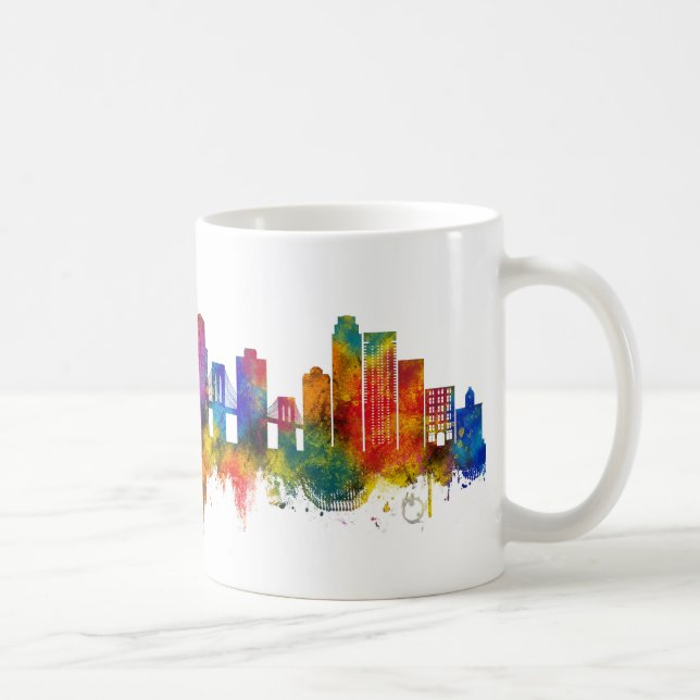 Caneca De Café Brooklyn New York Skyline (Direita)
