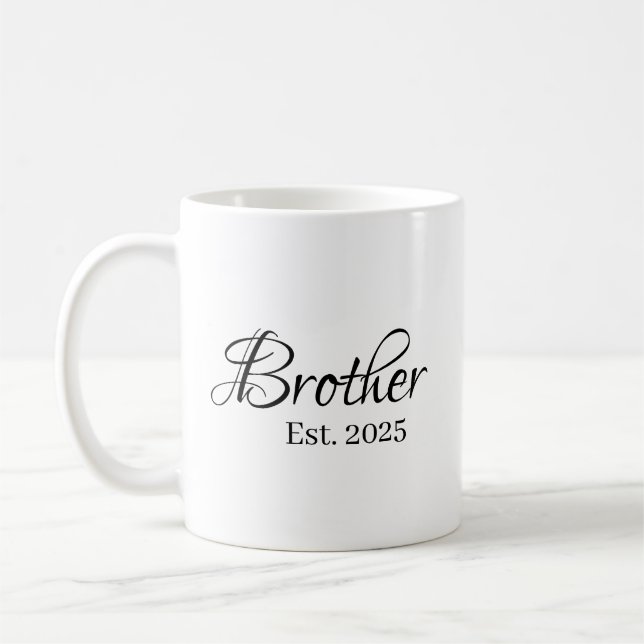 Caneca De Café Brother Est. Year – Established Brother Milestone (Esquerda)