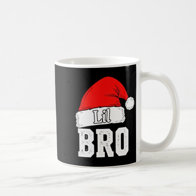Caneca De Café Brother Lil Bro Santa Hat Christmas Little Brother (Direita)