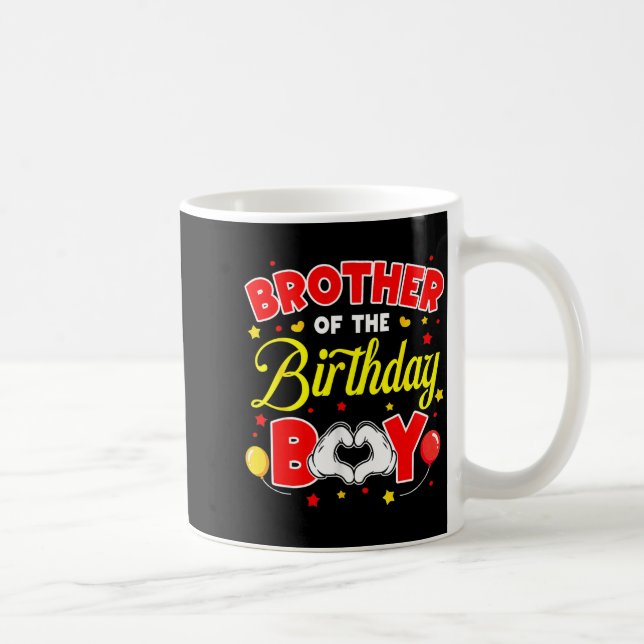 Caneca De Café Brother Of The Birthday Boy Matching Family Party  (Direita)